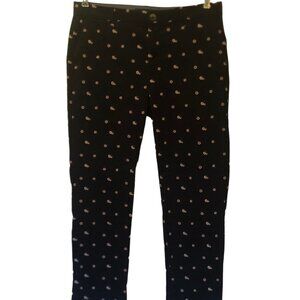 NEW (NWOT) Tommy Hilfinger navy pants w/ rose print sz 12